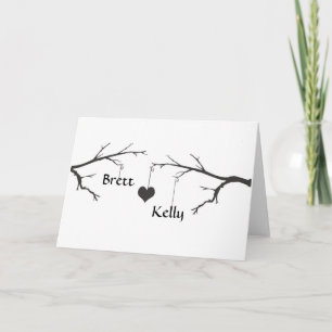 Customisable Heart Couple Card