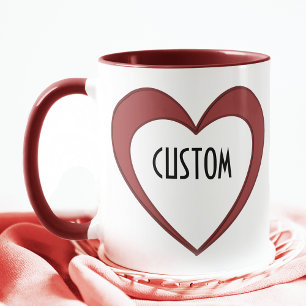 Customisable Heart Mug