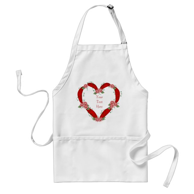 Customisable Heart Ribbon - Apron (Front)
