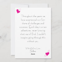 Customisable Heart & Zig Zag Romantic Love Custom