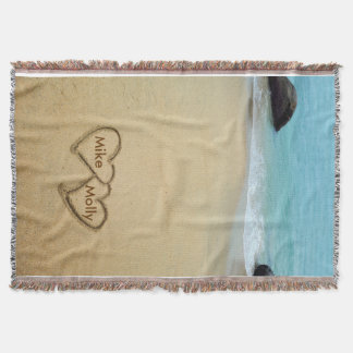 Customisable hearts in the sand blanket