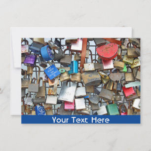 Customisable Helsinki love locks Card