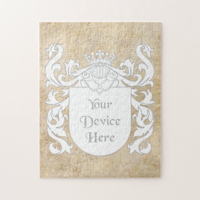 Customisable Heraldic Shield Jigsaw Puzzle (Vertical)