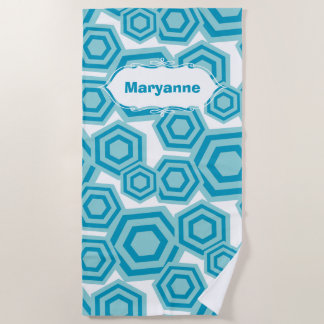 Customisable Hexagons Beach Towel