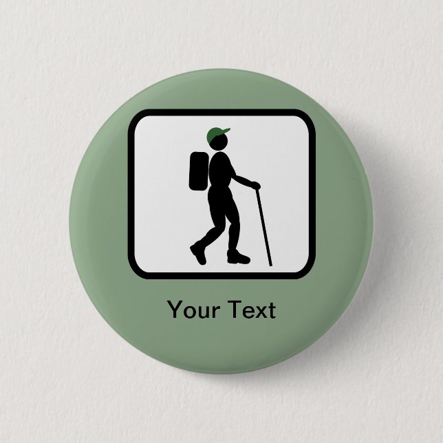 Customisable Hiker Logo 6 Cm Round Badge (Front)