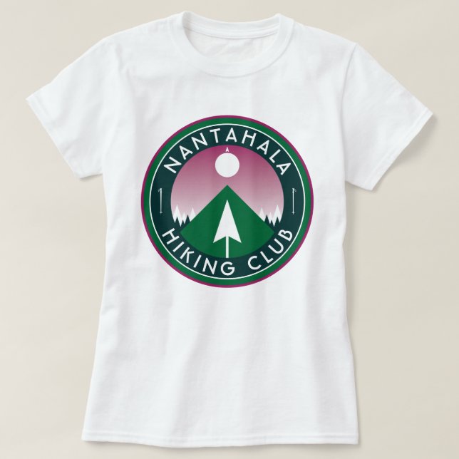 customisable hiking club mountain patch T-Shirt (Design Front)