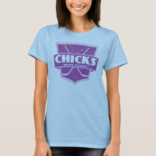 Customisable Hockey Chicks With Sticks Tee Shirsey