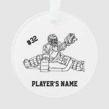 Customisable Hockey Goaltender Ornament