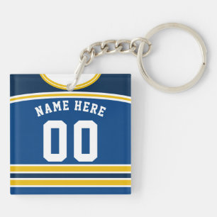 Customisable Hockey Jersey Keyring, Lacrosse Key Ring