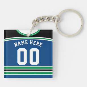 Customisable Hockey Jersey Keyring, Lacrosse Key Ring