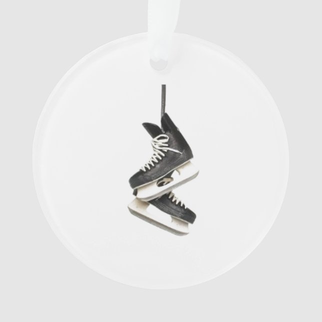 Customisable Hockey Skates Ornament (Front)