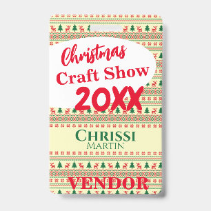 Customisable Holiday Event Vendor ID Badge