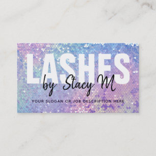 Customisable Holographic Lashes Business Cards