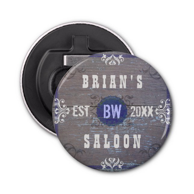 Customisable Home Bar Beer Saloon Bottle Opener (Front)