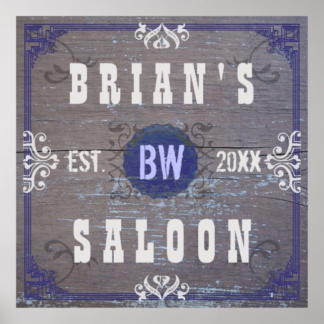 Customisable Home Bar Beer Saloon for Large Sizes Poster (Front)