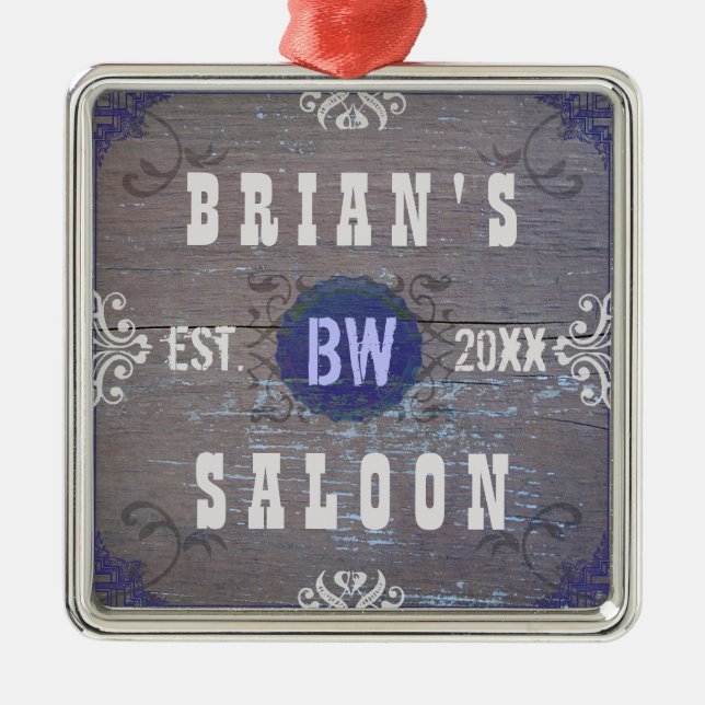 Customisable Home Bar Beer Saloon Metal Tree Decoration (Front)