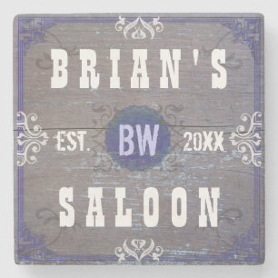 Customisable Home Bar Beer Saloon Stone Coaster