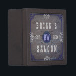 Customisable Home Bar Beer Saloon Tiny Gift Box<br><div class="desc">Create your own, country-western style (rustic American wild west) home bar tiny trinket box using this easy, DIY template. Made to look like old wood with plenty of vintage flourishes in shades of white, grey and blue, these small boxes can be personalised with your own name, initials / monogram and...</div>