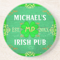 Customisable Home Bar Irish Pub Green