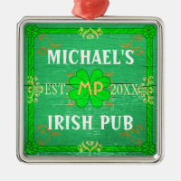 Customisable Home Bar Irish Pub Green
