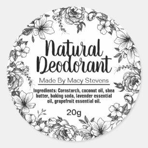 Customisable Homemade Deodorant Label