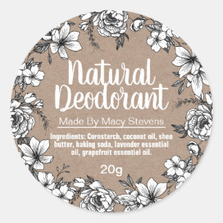 Customisable Homemade Deodorant Label