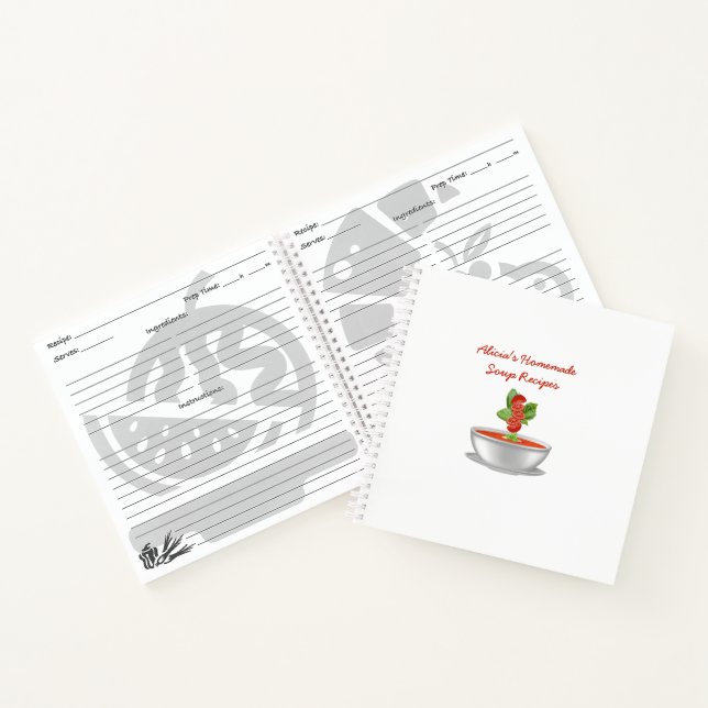 Customisable Homemade Soup Recipe Book (Inside)