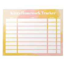 Customisable Homework Tracker