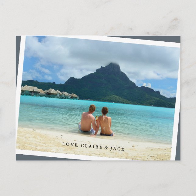 Customisable honeymoon travel card (Front)