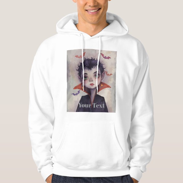 Customisable Hooded Sweatshirt with Your Text. (Front)
