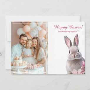 Customisable 🐇Hoppy Easter Charm Holiday Card