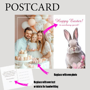 Customisable 🐇Hoppy Easter Charm Holiday Postcard