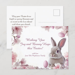 Customisable 🐇Hoppy Easter Delight Holiday Postcard