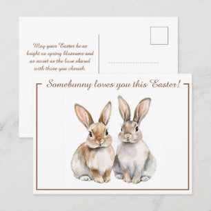 Customisable 🐇Hoppy Easter Delight Holiday Postcard