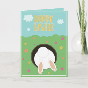 Customisable "Hoppy Easter" greeting card