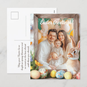 Customisable 🐇Hoppy Easter Wonderland Holiday Postcard
