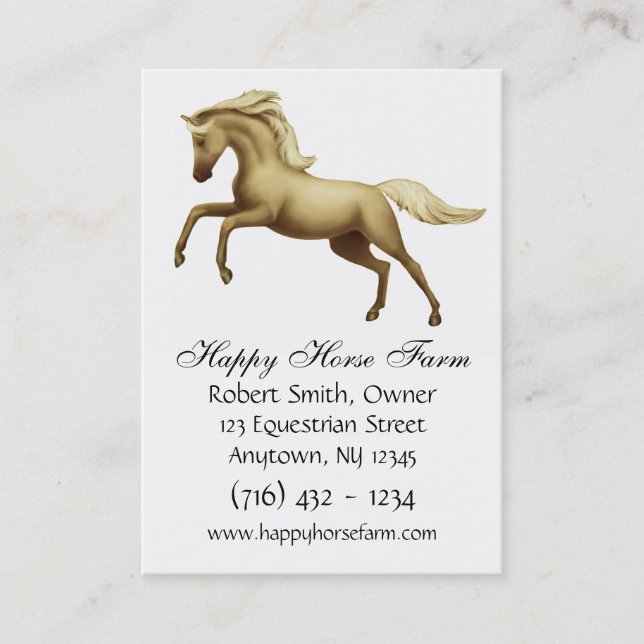 Customisable Horse Lovers Business Card (Front)
