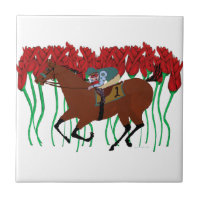 Customisable Horse Racing w/ Roses Design