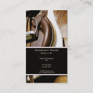 Customisable horse ranches stables rodeos business card