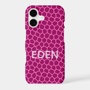 customisable hot pink giraffe print iphone case