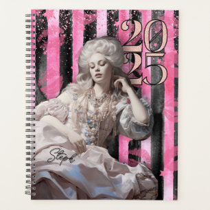 Customisable Hot Pink Marie Antoinette Inspired  Planner