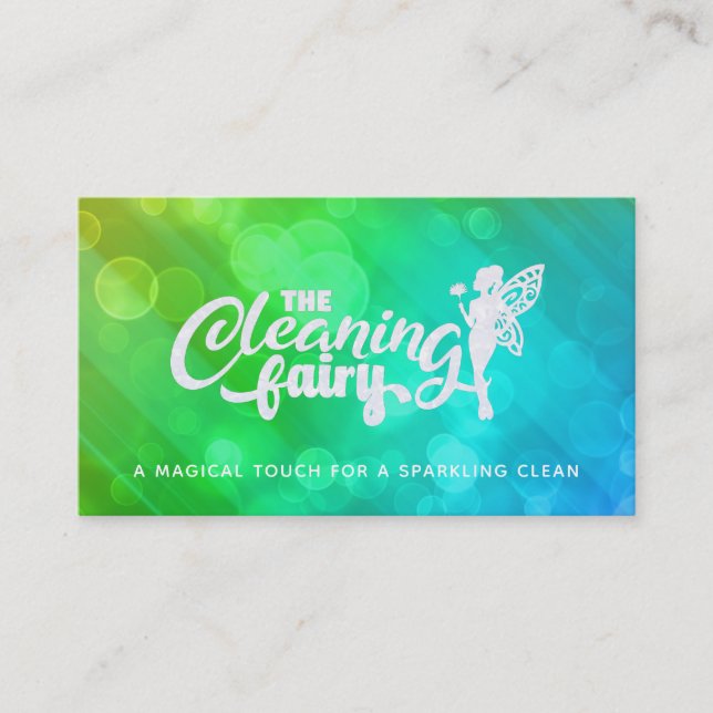 Customisable House Cleaning Business Cards logo (Front)