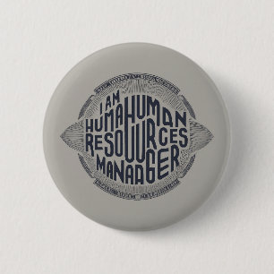 Customisable Human Resources Manager 6 Cm Round Badge