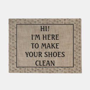 Customisable Humourous text design Doormat