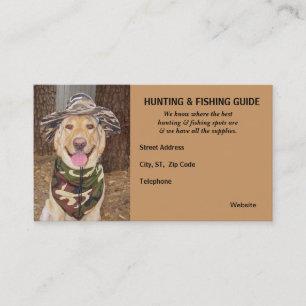 Customisable Hunting/Fishing Guide Business Card