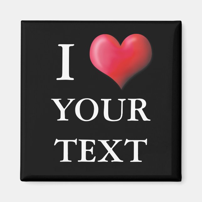 Customisable I Heart Magnet 0004 (Front)