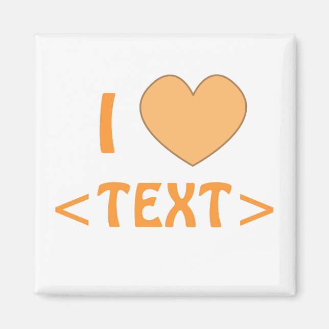 Customisable I Heart Magnet 0008 (Front)