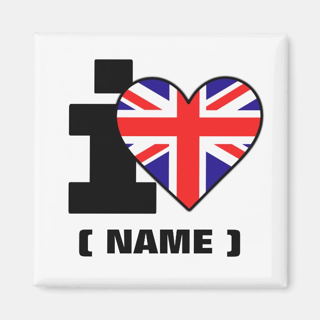 Customisable I Heart (Name) Magnet (Front)