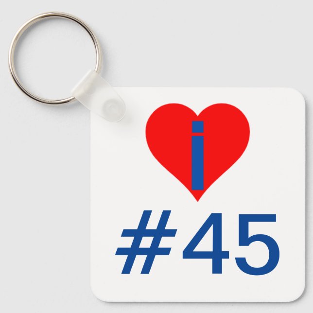 Customisable I Heart  president Keychain (Front)