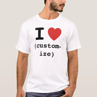 Customisable I heart t-shirt